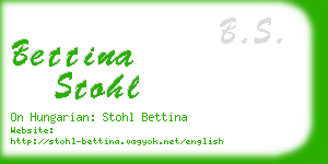 bettina stohl business card